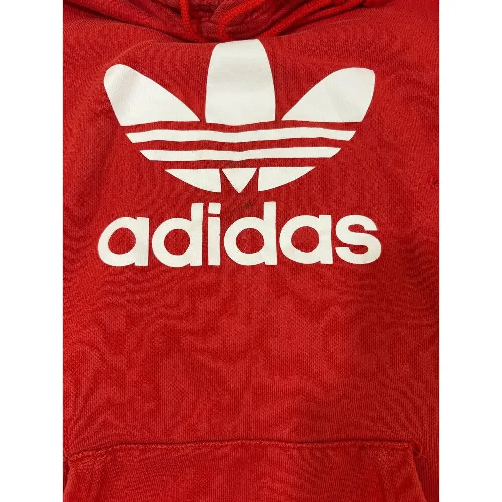 Adidas Red Pullover Hoodie Size Small